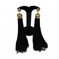 Black tassel earrings