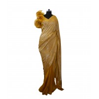 Mustard Powershoulder Sari