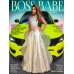 "boss babe" off white lehenga with alternate kali pattern, and an halter neck blouse, with ruffered dupatta