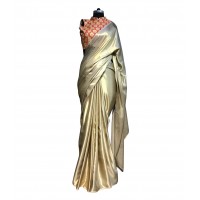 Golden foil sari