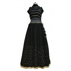 Black Georgette lehenga