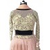 PINK lehenga with heavy pearl work, and a NET dupatta