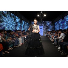 Alluring Handcrafted Black Flared Lehenga