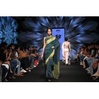 Green trendy designer saree Online