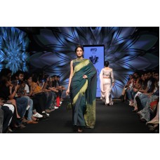 Green trendy designer saree Online