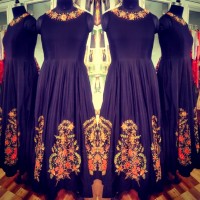 Black Designer Anarkali 