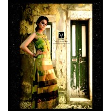 Stylysed green gradation striped kurti